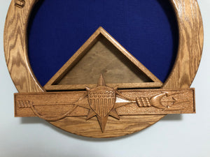 Customized Round Military  Shadow Box. Free Shipping