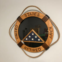 Load image into Gallery viewer, United States Navy Life Ring Shadow Box. Free Shipping

