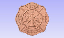 Load image into Gallery viewer, Fire Rescue Maltese Cross Plaque
