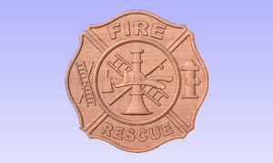 Fire Rescue Maltese Cross Plaque