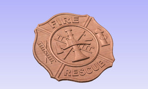 Fire Rescue Maltese Cross Plaque