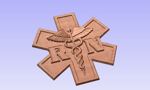 RN Emergency Medical Services Star of Life RN Plaque