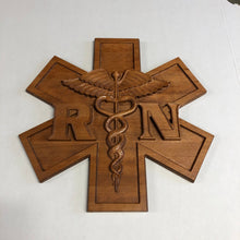 Load image into Gallery viewer, RN Emergency Medical Services Star of Life RN Plaque
