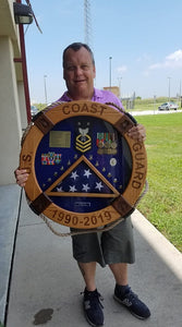 Coast Guard Life Ring Shadow Box, Customizable.
