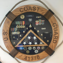 Load image into Gallery viewer, Coast Guard Life Ring Shadow Box, Customizable. Free Shipping

